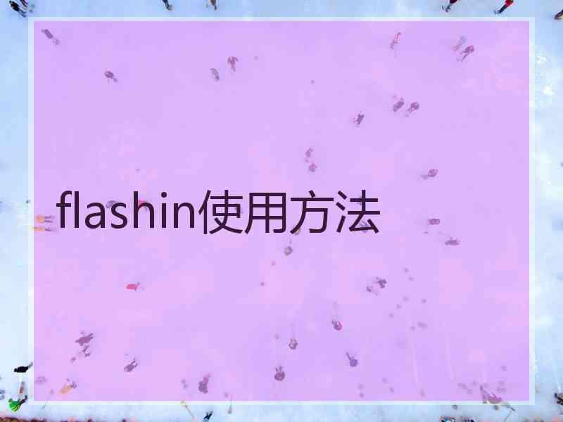 flashin使用方法